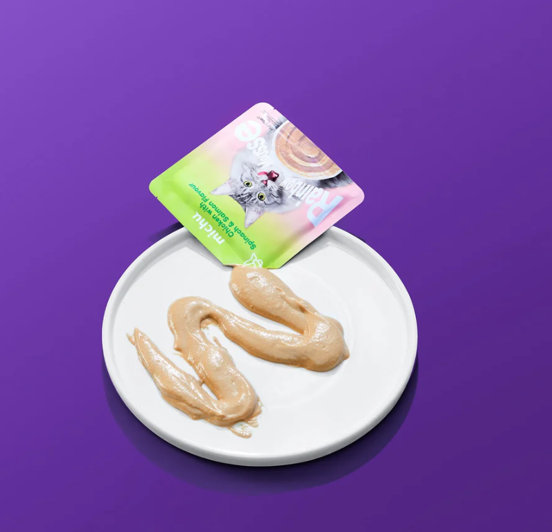 Michu Rainbow Mousse Wet Cat Food 5 Flavours- Complete Food/Wet Mixer and Topper 10pcs/Pack-Petroom