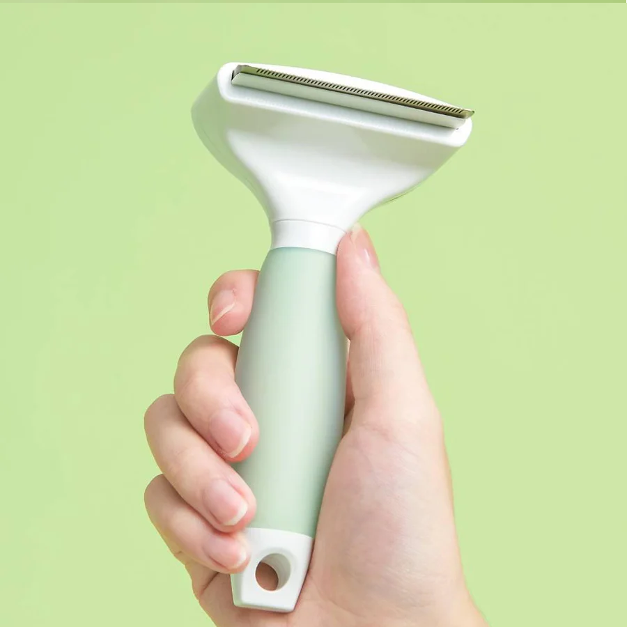 Michu Round-Head Grooming Dog/Cat Brush & Shedding Rake Bundle-Petroom