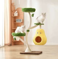 Michu Verde Solid Wooded Base Cat Tree-Petroom