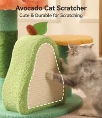 Rileycat Multi-Functional Cat Tree Avocado and Flower Style – cat tree for large cats