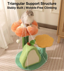 Rileycat Multi-Functional Cat Tree Avocado and Flower Style – cat tree for large cats