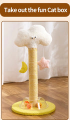 Articulate Cartoon Cloud Scratching Post with Ball Track Base – Vertical cat scratchers Play Station