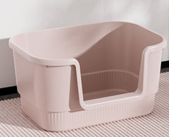 Open-Top Extra Large Cat Litter Box with High Sides & Scoop Holder