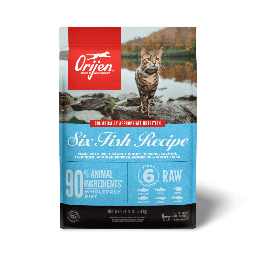 Orijen Six Fish Dry Cat Food 5.45kg-Petroom