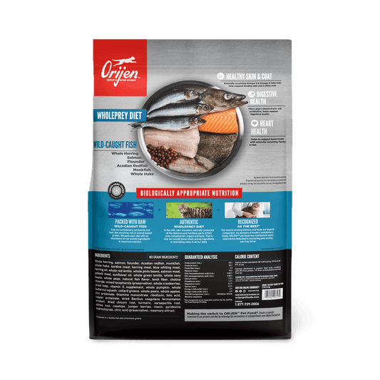 Orijen Six Fish Dry Cat Food 5.45kg-Petroom