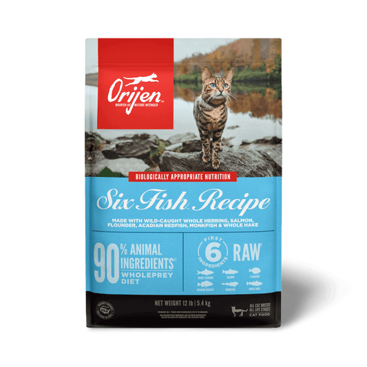 Orijen Six Fish Dry Cat Food 5.45kg-Petroom