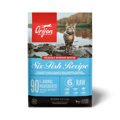 Orijen Six Fish Dry Cat Food 5.45kg-Petroom