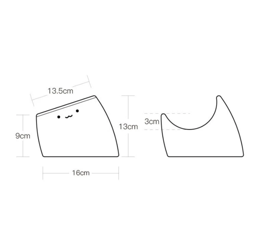 PURROOM Pudding-Shaped Elevated Slanted Bowl-Petroom