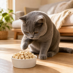 PawDry Freeze-Dried Cod Cubes 100g | Lean Fish Freeze Dried Cat Treats for Cats and Dogs