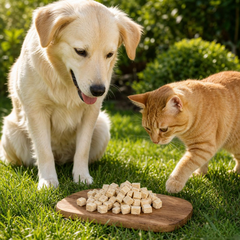 PawDry Freeze-Dried Cod Cubes 100g | Lean Fish Freeze Dried Cat Treats for Cats and Dogs