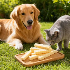 PawDry Freeze-Dried Mozzarella Cheese Strips 100g | Breakable Dairy Freeze Dried Cat Treats for Cats and Dogs