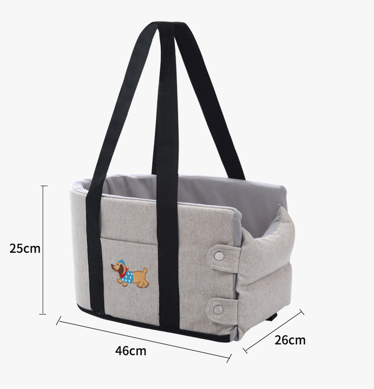 Petroom Car Dog Bed Pet Travel Carrier With Safety Strap-Petroom