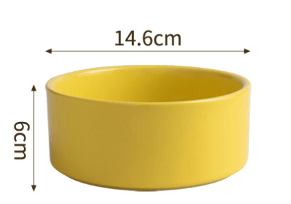 Petroom Ceramic Dog & Cat Bowls with Wooden Stand – Non-Slip Elevated Food & Water Feeder-Petroom