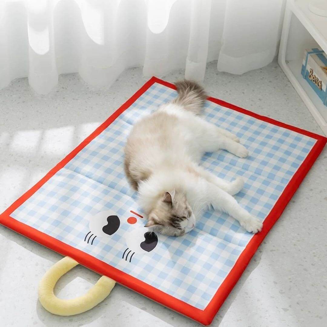 Portable Cartoon Pet Cooling Mat – Waterproof & Foldable Cooling Pad for Cats and Dogs-Petroom