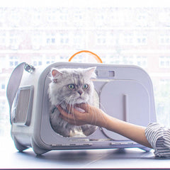 Premium Cat Carrier with Temperature & Humidity Indicator – Safe & Stylish Travel Bag-Petroom
