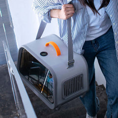 Premium Cat Carrier with Temperature & Humidity Indicator – Safe & Stylish Travel Bag-Petroom