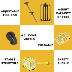 PurLab Multifunctional School Bus Pet Travel Pet Carrier Pet Bag With Wheels-Petroom