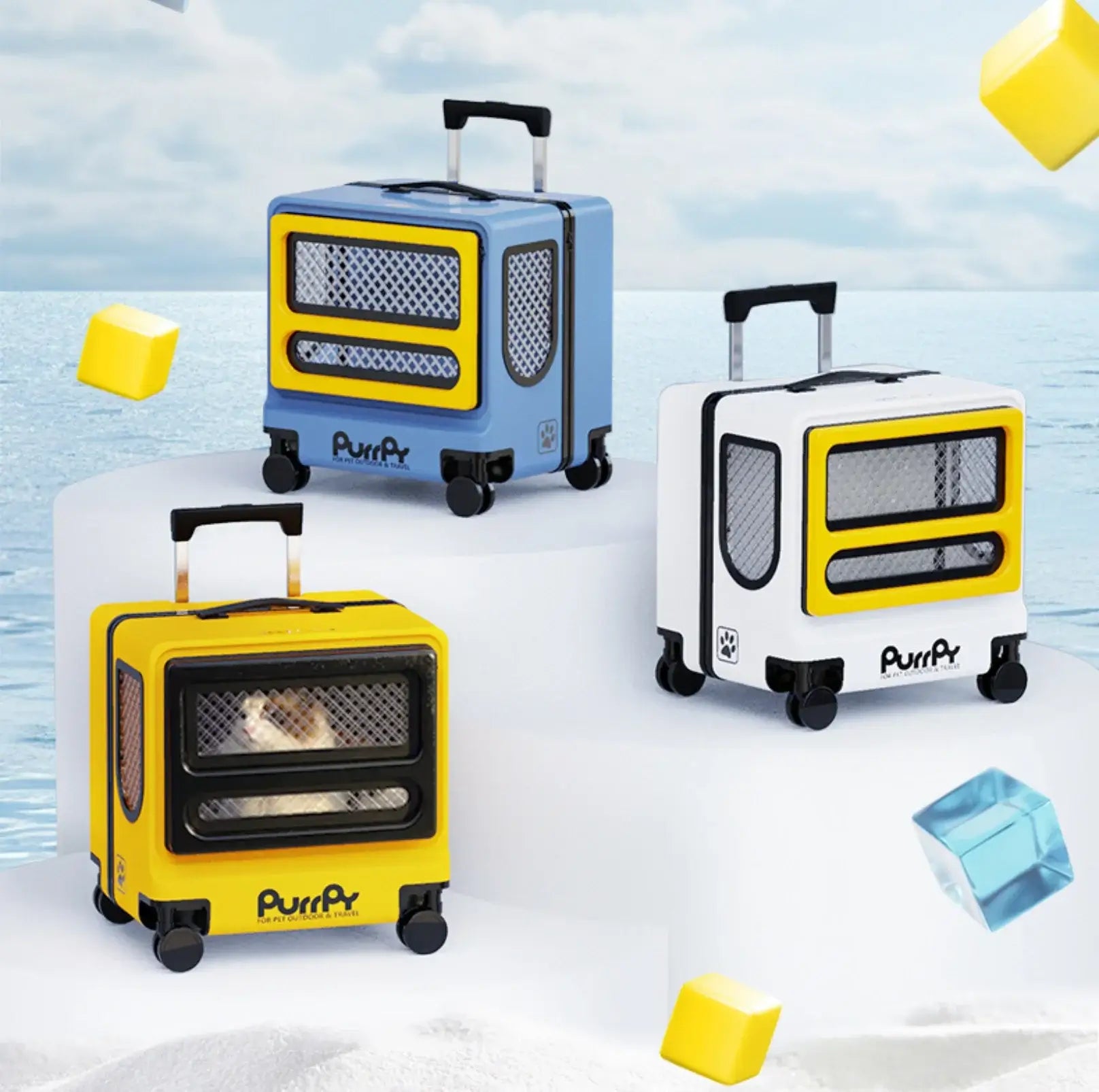 Purrpy "Sugar Cube" Luggage Pet Carrier-Petroom