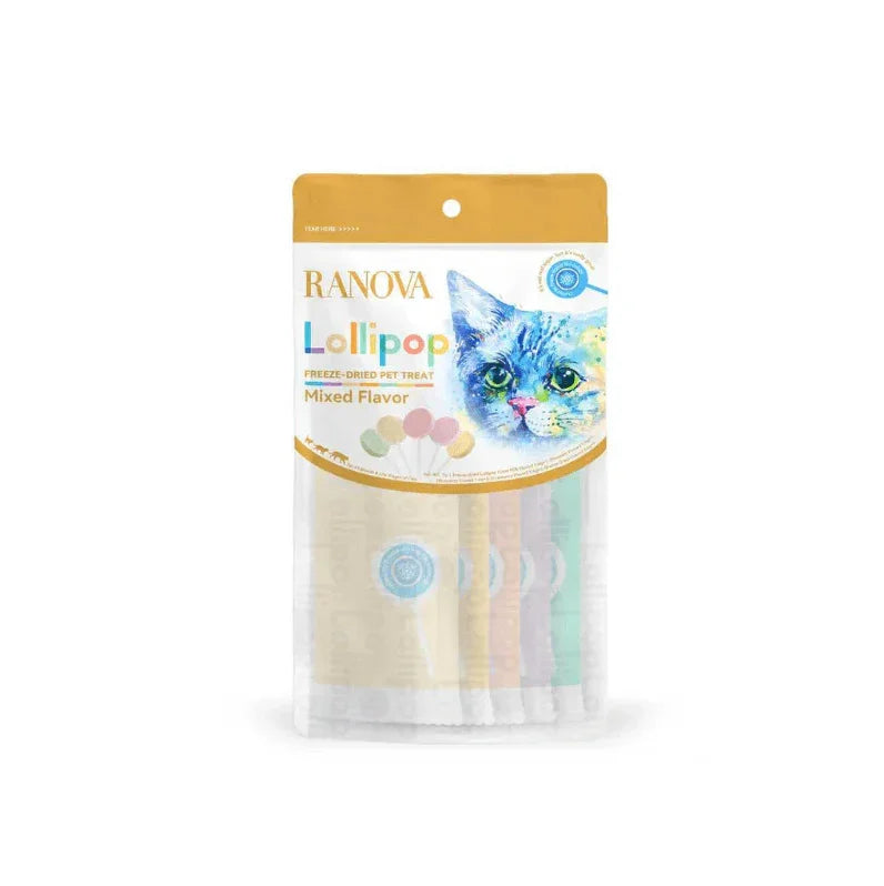 RANOVA Freeze Dried Lollipop Treats For Cats Mix Flavour 5pcs-PETROOM