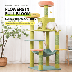 Tall Cat Tree Multi-Level Aesthetic Cat Tower with Sisal Posts 154cm featuring cozy perches and scratching posts.