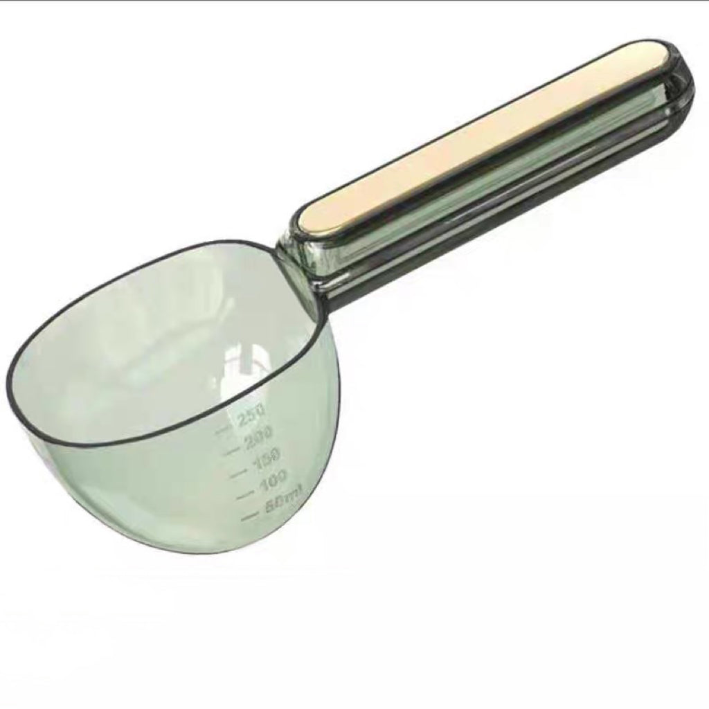 Transparent Pet Food Feeding Spoon With Measurement-Petroom