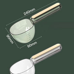 Transparent Pet Food Feeding Spoon With Measurement-Petroom