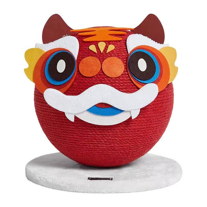 VETRESKA Natural Sisal Pet Cat Scratching Ball Tiger Interactive Cat Scratcher-Petroom