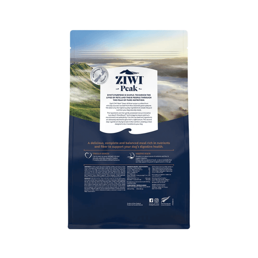 ZIWI PEAK Steam & Dried Grass-Fed Beef with Pumpkin Dog Food-Petroom