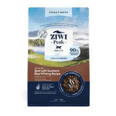 ZIWI PEAK Steam & Dried Grass-Fed Beef with Southern Blue Whiting Cat Food-Petroom