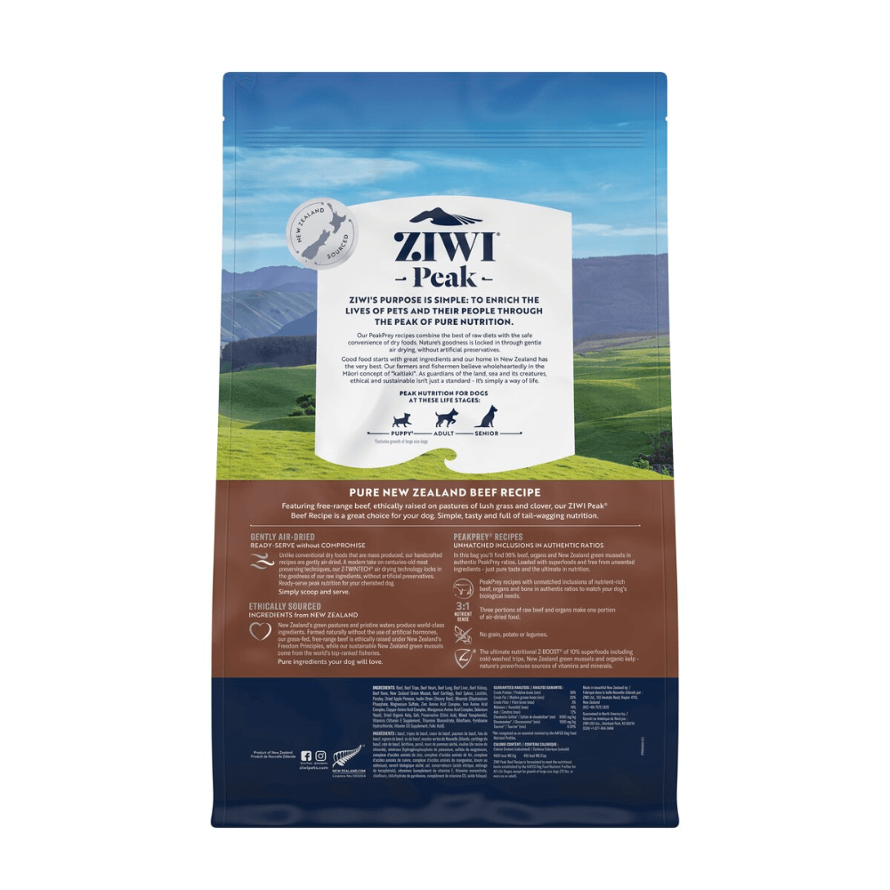 Ziwi Peak Air Dried Beef Recipe Dry Dog Food-PETROOM