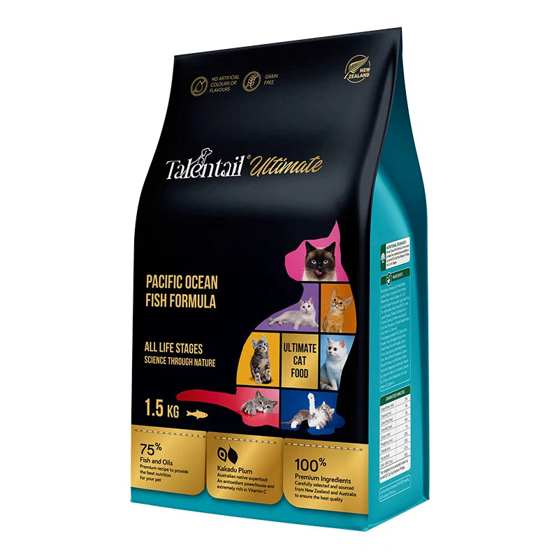Talentail Ultimate Cat Pacific Ocean Fish Dry Cat Food – Multipack