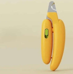Yellow pet nail clippers with safety guard for cats and dogs