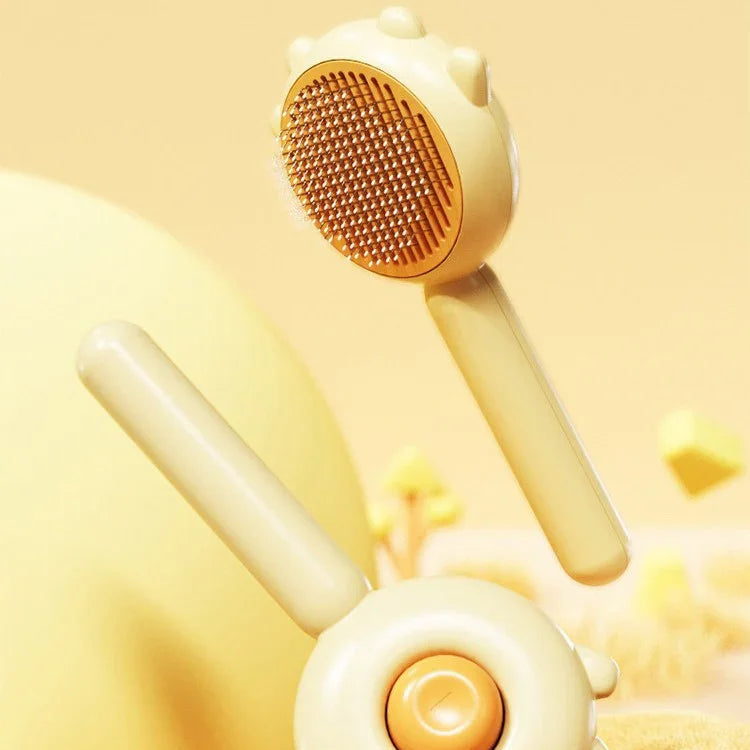 AIWO Self-Cleaning Slicker Lovely-Cat Style pet grooming comb for easy hair removal and daily upkeep.