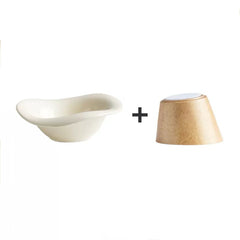 Flower Styled 15 tilted Ceramic Detatchable Pet Food Bowls