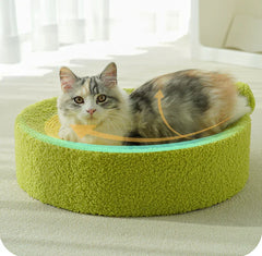 2-in-1 Cat Scratchers Bed Avocado Style
