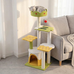 110cm Tall Ice Cream Shape Cat Tree for Large Cats in a Compact Home — Multi-Level Aesthetic Cat Tower 110cm
