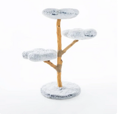Michu Fluffy Blossom Real Wooden Cat Tree - Premium Quality & Stylish Cat Furniture - Extra Large