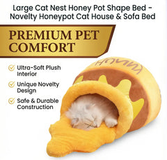 Large Cat Bed Nest Honey Pot Shape