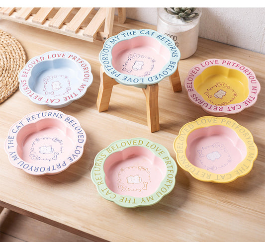Scallop Ceramic Pet Bowl