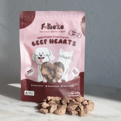 FUREEZE Freeze Dried Organic Beef Hearts 50g