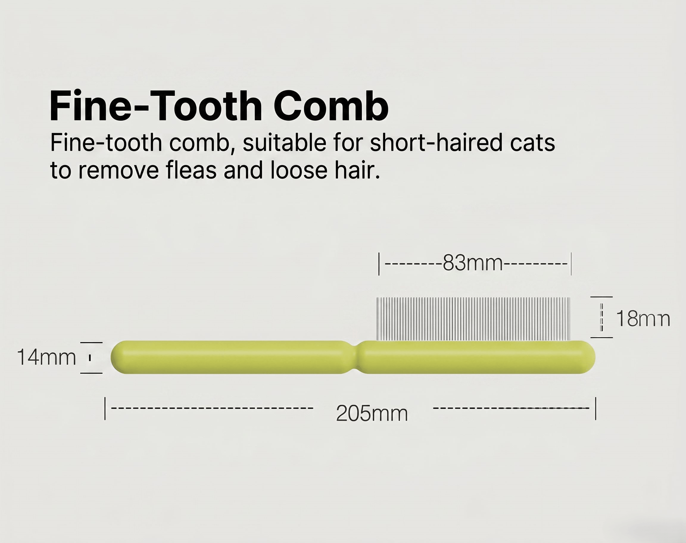 AIWO Fine-Tooth Deshedding Comb for Cats and DogsPetroom