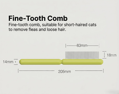 AIWO Fine-Tooth Deshedding Comb for Cats and DogsPetroom