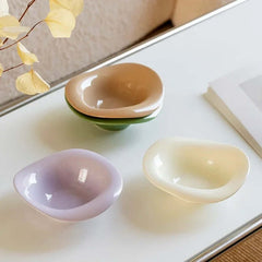 Stylish ceramic pet bowls in pastel colors for cats and dogs, modern home decor