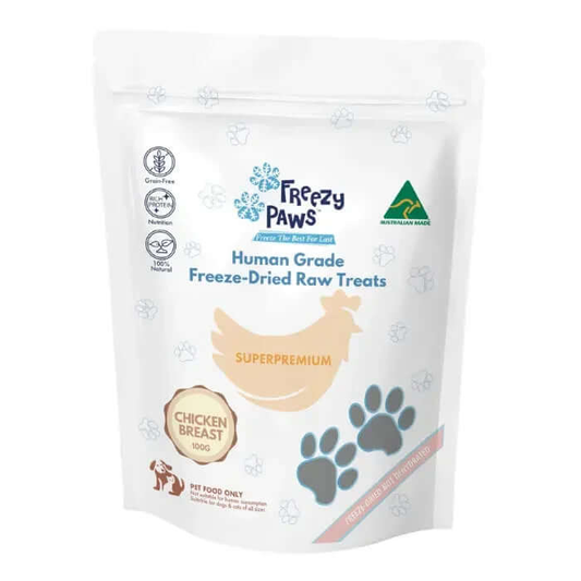 Freezy Paws Freeze Dried Cat Treats Chicken Breast for Dogs & Cats 100g