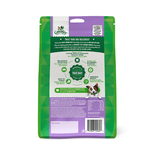 Greenies Blueberry Flavour Regular Dental Dog Treats 12 Chews