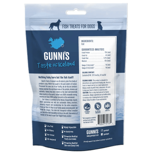GUNNI'S Cod Chewy Sticks for Dogs (4" 3-Pack)