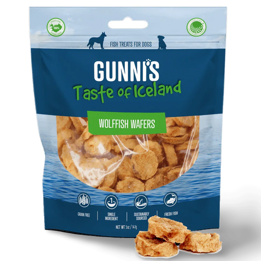 Gunni’s Wolffish Dog Treats Wafers -petroom