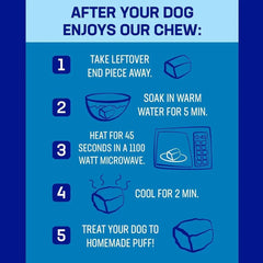 Instructions for using Himalayan Dog Chew Peanut Butter Large after your dog enjoys it.