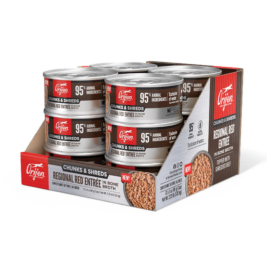 Orijen Chunks & Shreds Regional Red Wet Cat Food 85g x12-PETROOM