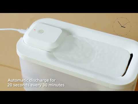 Michu Wireless Cat Water Fountain - Battery Operated Dispenser for Healthy Hydration showing water discharge mechanism